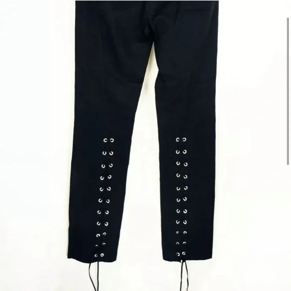 Versace jeans couture lace up corset back tie up pants black silver stunning y2k - Picture 4 of 12